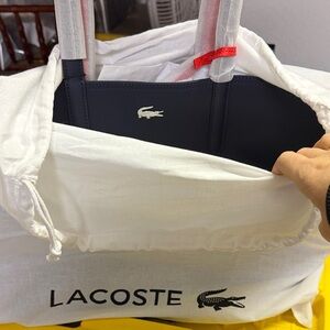 Lacoste Navy Blue Tote Bag
